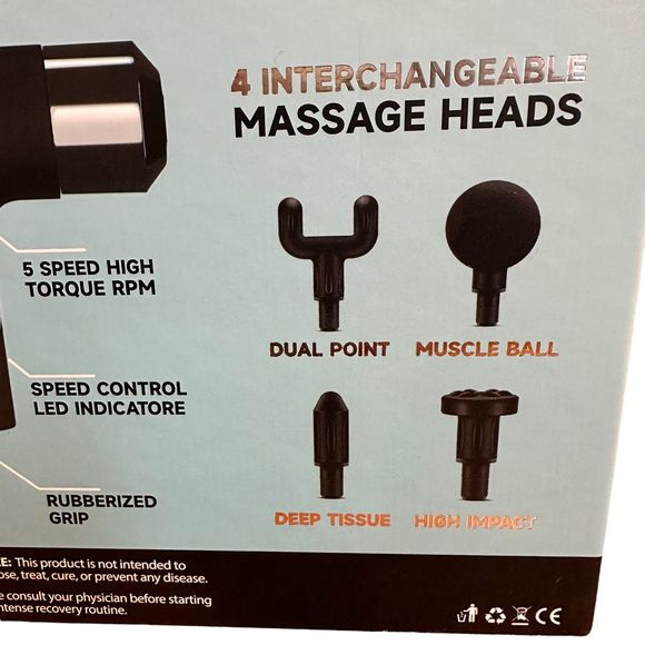 Warm Relax Recovery Massage Gun Max Grip New in Box - Picture 3 of 7